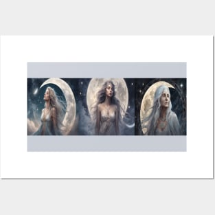 Triple Moon Goddesses Posters and Art